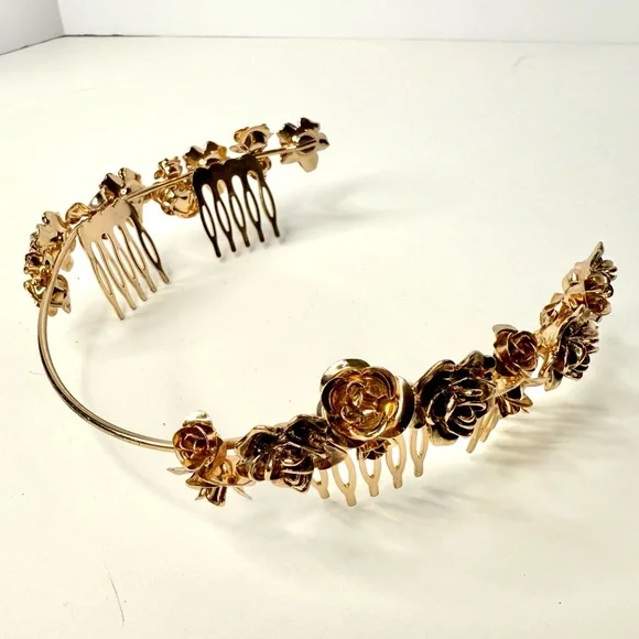 Free People | Accessories | Free People Gold Floral Crown  display picture 3